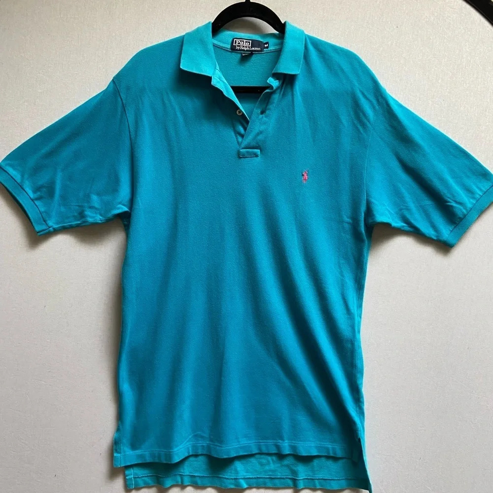 Polo Ralph Lauren Bright Turquoise Classic Polo Shirt Size M